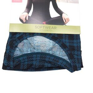 Cuddl Duds Womens Long Sleeve Crew Ultra-Soft Modal Stretch Layer L Green Plaid